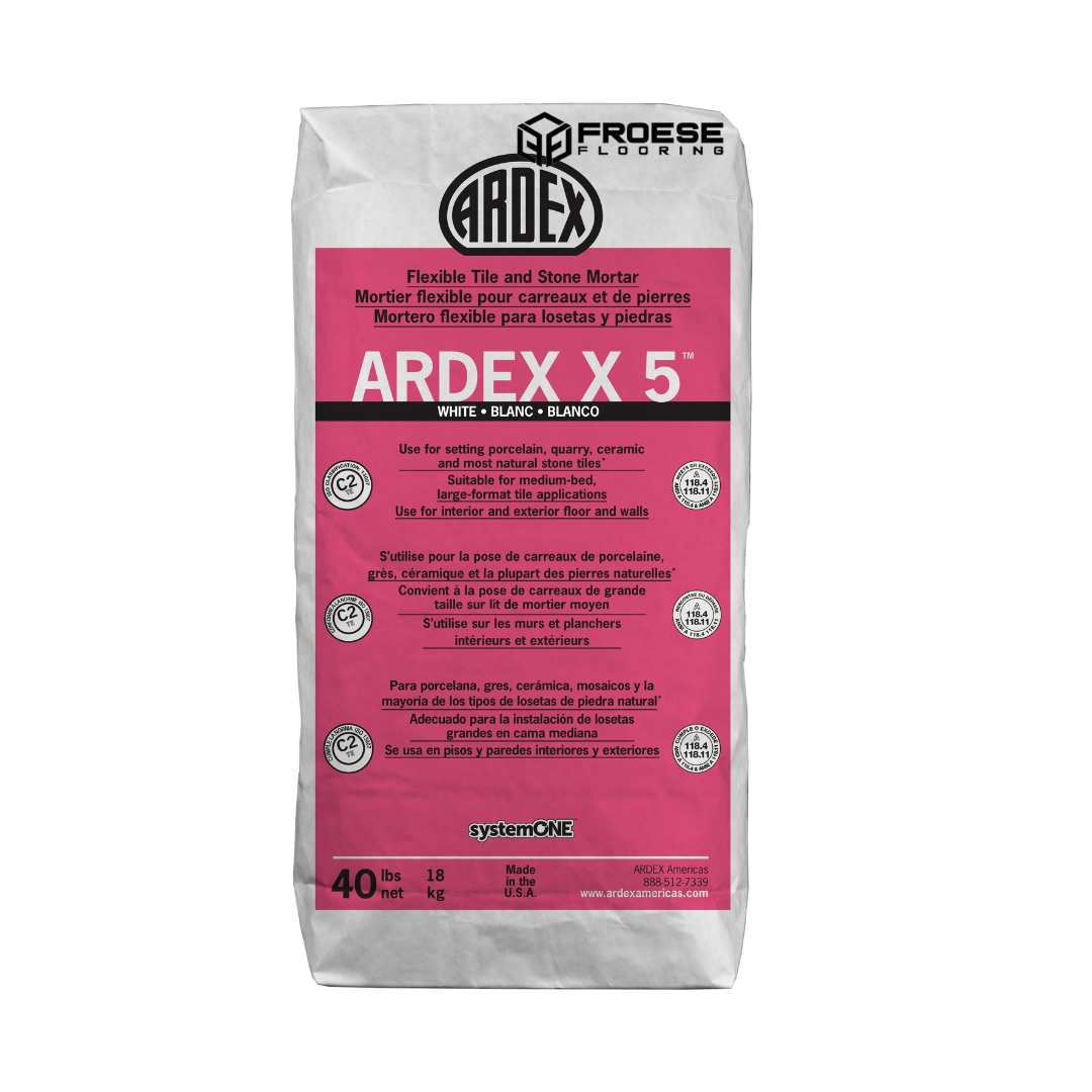 Ardex - X 5 Flexible Tile & Stone Mortar, White - 40 lb