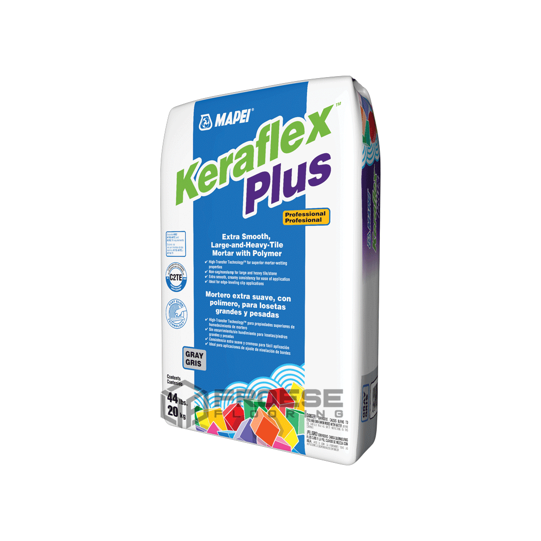 Mapei - Keraflex Plus Extra Smooth Large & Heavy-Tile Mortar, Gray - 44 lb